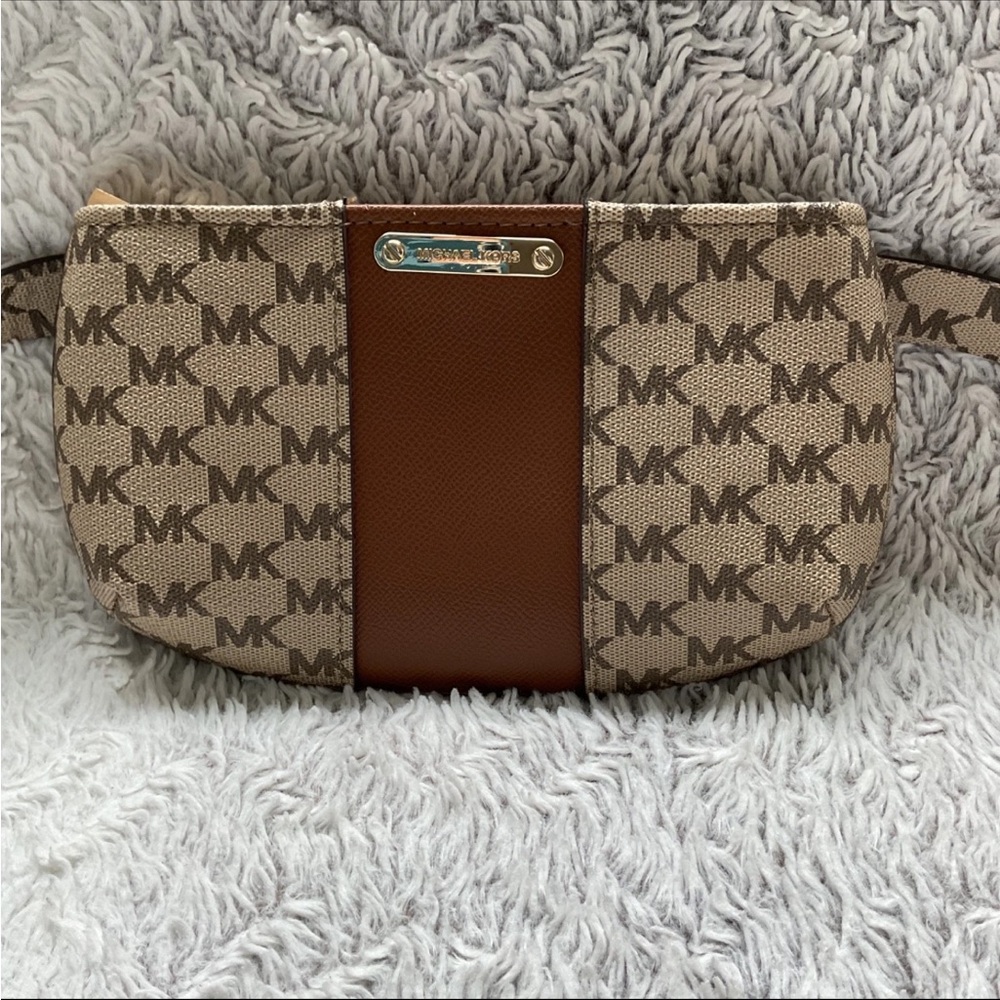 Michael Kors Monogram Brown Belt Bag